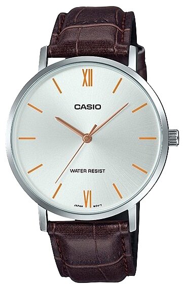 Наручные часы CASIO Collection MTP-VT01L-7B2, серебряный, коричневый