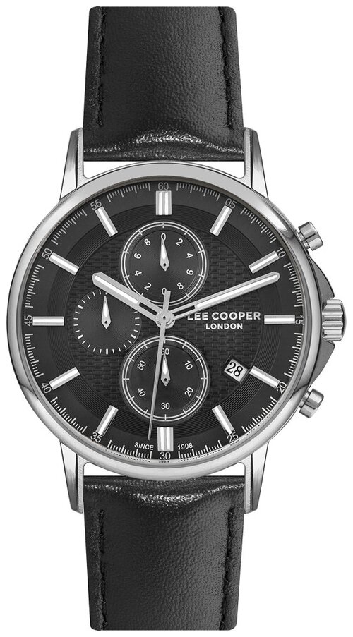 Наручные часы Lee Cooper Fashion, серебряный, черный