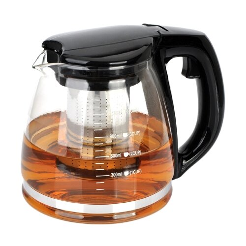 фото Мфк заварочный чайник стеклянный 1,1 л, моно. black