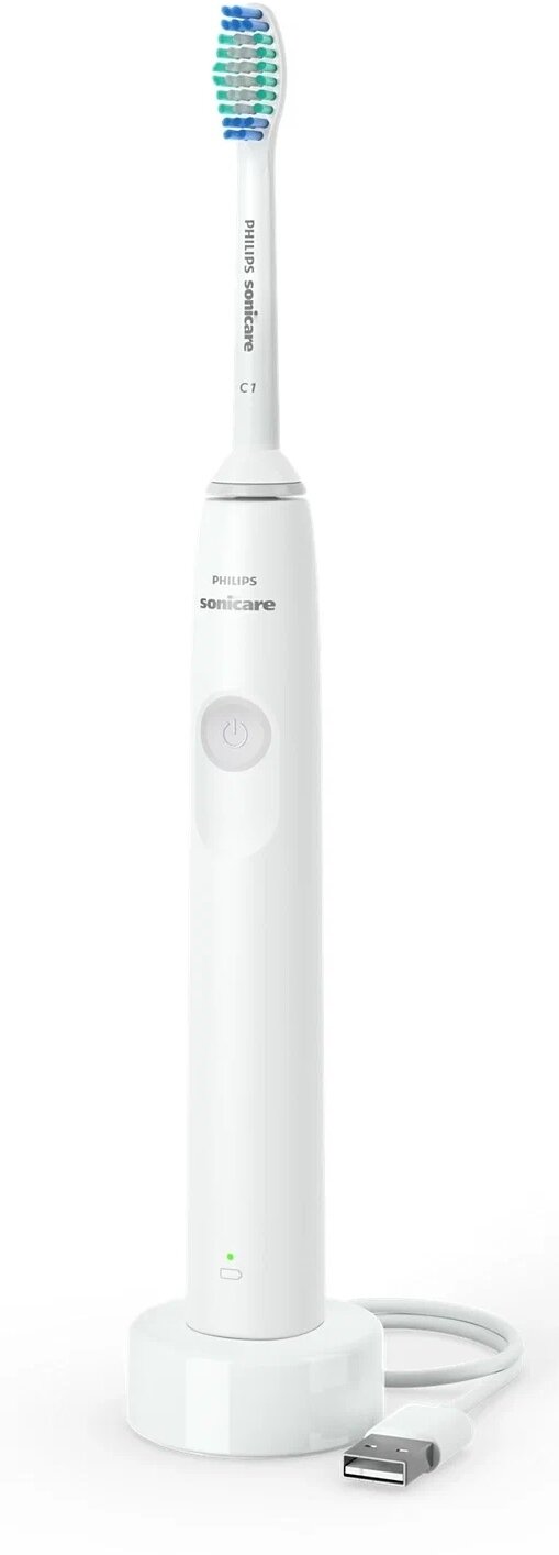 Philips Sonicare эл. зубная щётка 1100 Power HX3641/02 Цвет: белый - фотография № 2