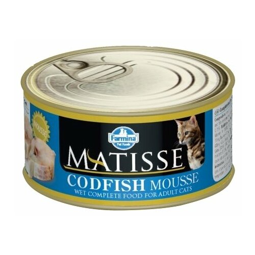 Корм влажный FARMINA Matisse для кошек, мусс с треской, 85 г
