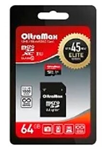 Карта памяти OltraMax microSDXC Class 10 UHS-1 45MB/s + SD adapter