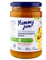 Джем Yummy jam натуральный абрикосовый без сахара, банка 350 г