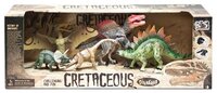 Фигурки PhantomKids Cretaceous Птеродактиль, Бронтозавр, Тиранозавр, Спинозавр, Трицератопс, Стегоза