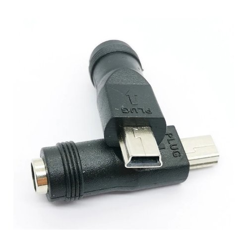 Переходник 5,5x2,1 мама на Mini USB папа 5 Pin