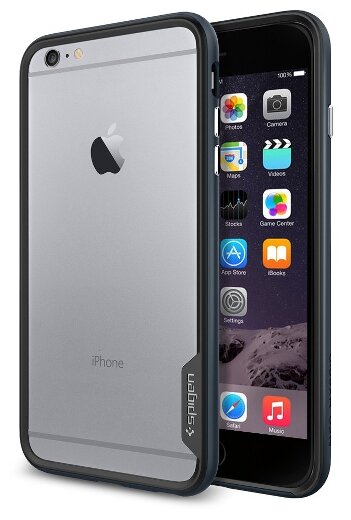 Бампер для iPhone 6s Plus / 6 Plus - Spigen - Neo Hybrid EX - Синевато-серый - SGP11056