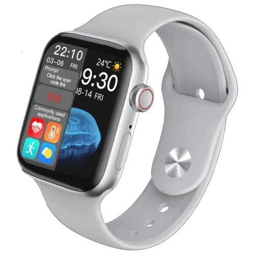 Серебристые Умные smart часы (iOS \ Android) / Смарт часы с сенсорным экраном /