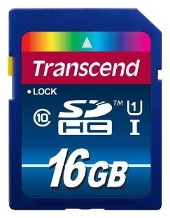 Карта памяти Transcend SDHC UHS-I Card 16GB Class10, 300X (TS16GSDU1)