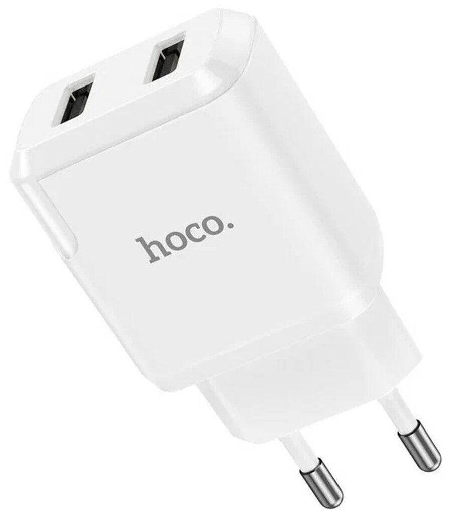 Сетевое зарядное устройство (СЗУ) Hoco N7 Speedy (2 USB) + кабель Type-C, 2.1 А, белый