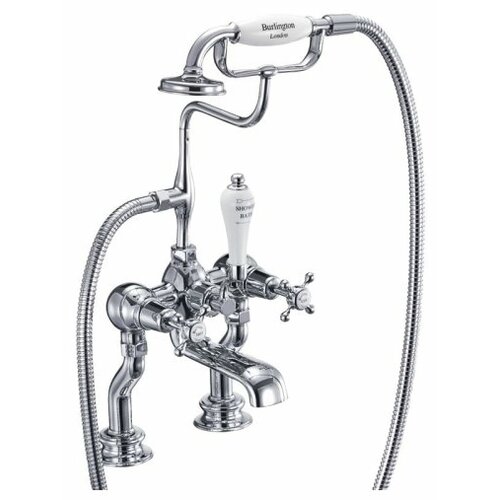 Смеситель для ванны Burlington Regent CLR15-QT ручки белые