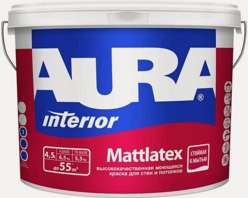 Изображение товара Краска AURA Interior Mattlatex ASP020 4.5 л