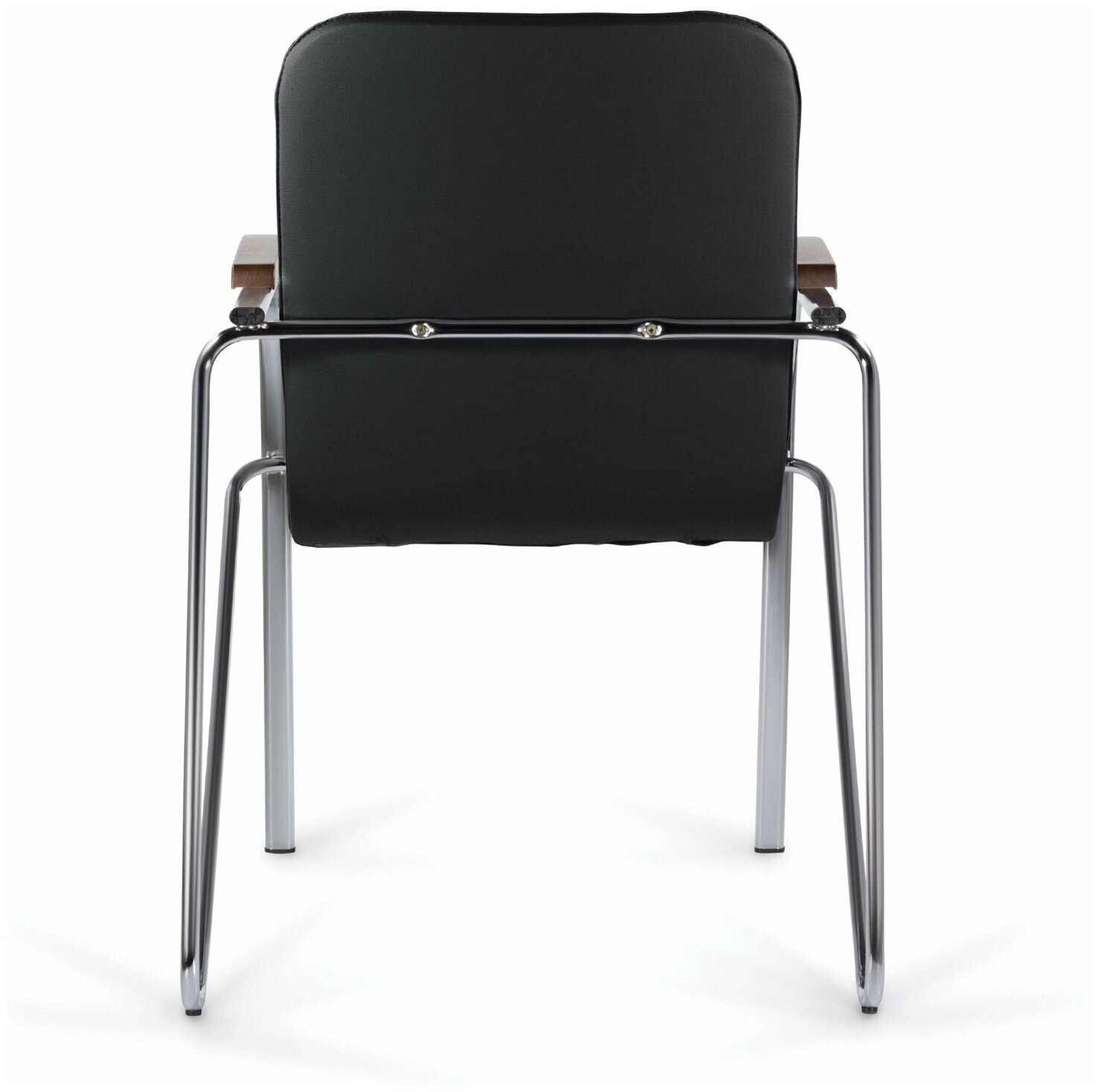 Компьютерное офисное кресло (стул) для приемных и переговорных Brabix Samba Cf-105 Box-2, хром, орех (D-8), черный, разобрано, 532761 - фотография № 5