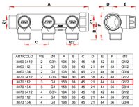 Коллектор проходной запорный FAR Multifar (3870 112) 1