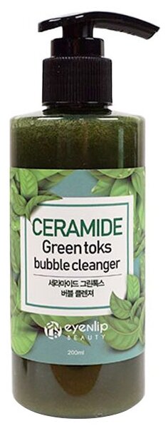 Eyenlip пенка кислородная для умывания Ceramide Green Toks Bubble Cleanser, 200 мл, 200 г