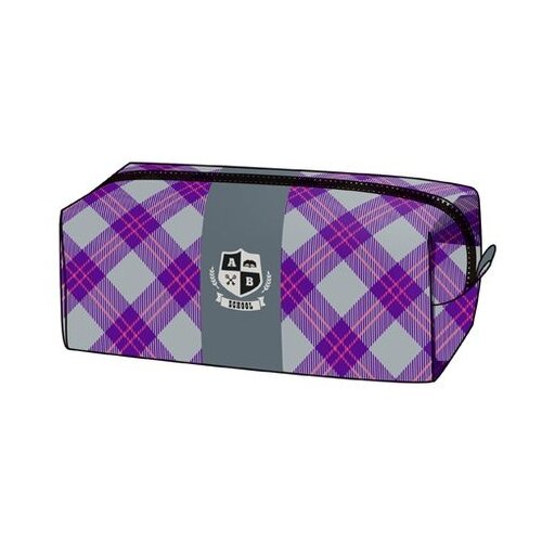 BG PCS 2831 Пенал Soft Square на молнии School 2105060 мм прямоугольный сиреневый серый 252₽