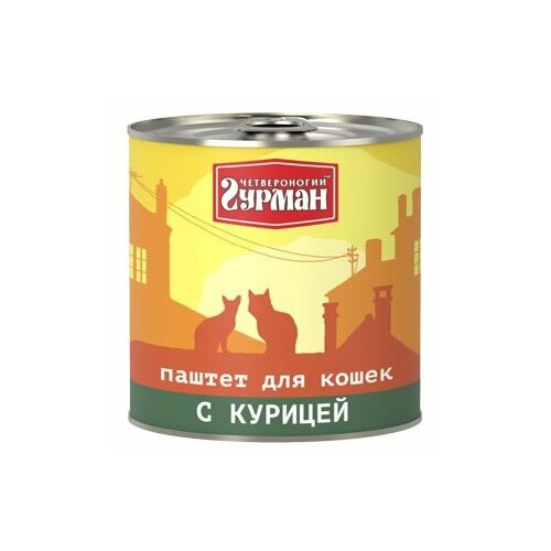 Четвероногий Гурман / Консервы для кошек Паштет с Курицей (цена за упаковку) 190г х 12шт