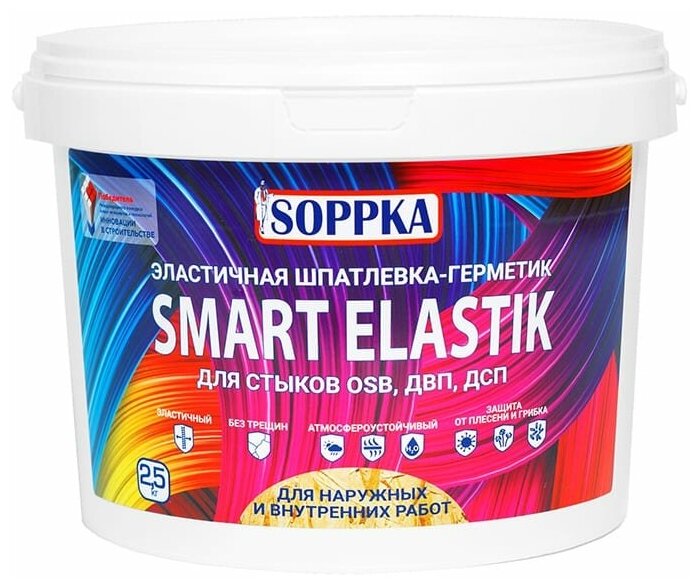 SOPPKA Строительный герметик для плит OSB SMART ELASTIK 2,5кг. СОП-Шов2,5