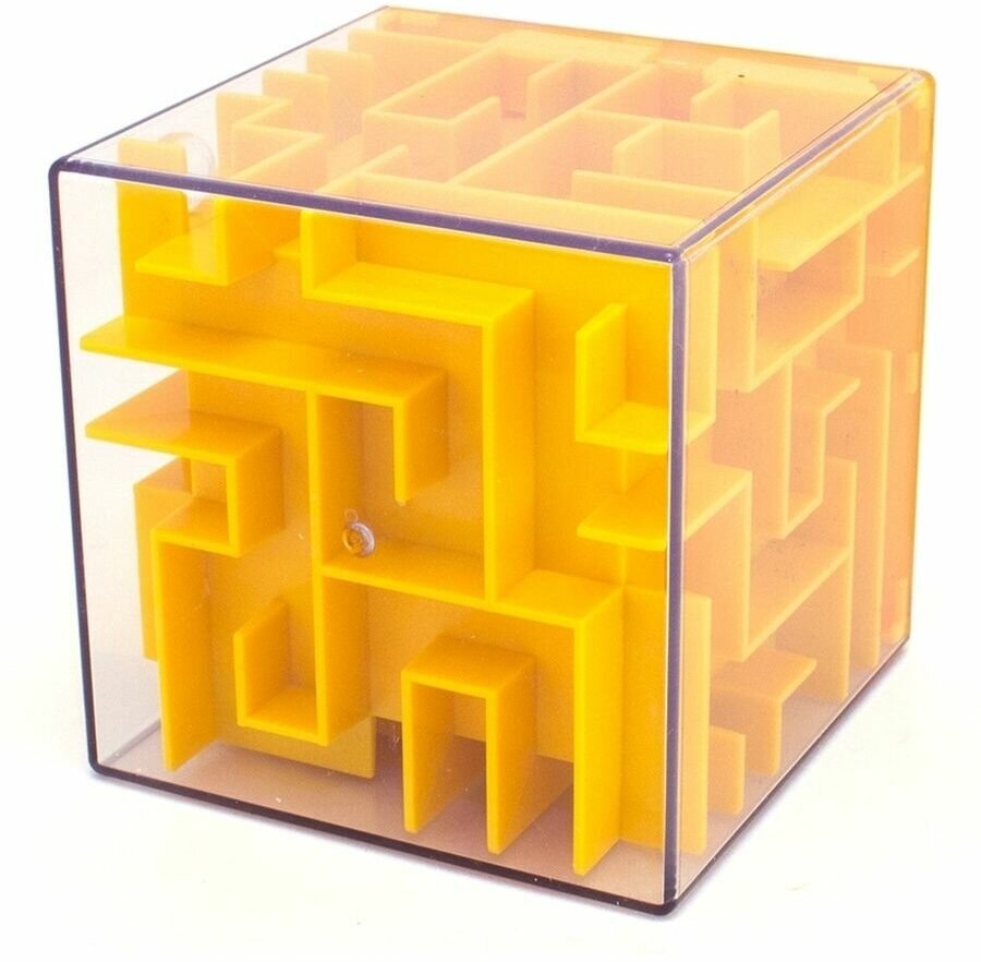 Головоломка копилка лабиринт Money Maze Bank puzzle желтая