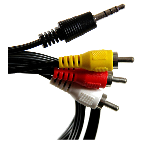 фото Кабель vcom 3.5 jack - 3 х rca