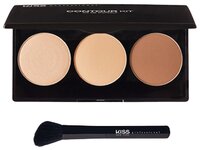 Kiss New York Professional Палетка для контурирования с кистью Contour Kit 01, light