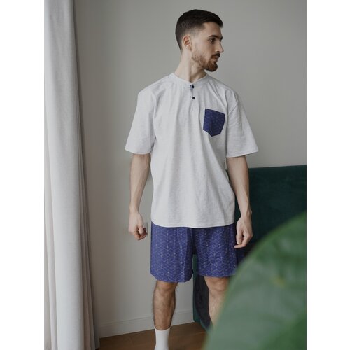 Пижама мужская летняя с шортами L