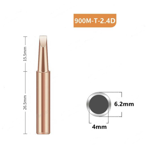 Жало паяльное медное 900M-T-2.4D жало паяльное element 900m t 1 2d клиновидный