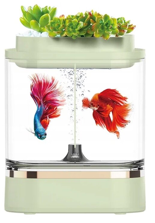 Аквариумный набор DESGEO Descriptive Geometry C300 Mini Fish Tank зеленый