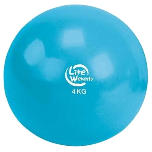 фото Медбол Lite Weights 1704LW, 4 кг голубой