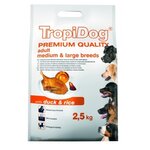 Корм для собак TropiDog утка с рисом 2.5 кг - изображение