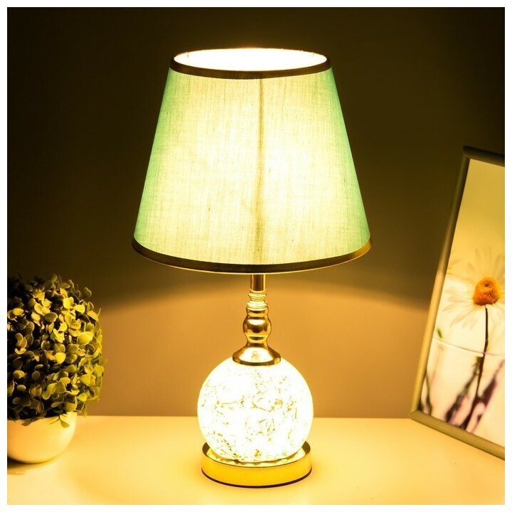 Настольная лампа "Аселина" Е27 40Вт золото 25х25х43 см - фотография № 3