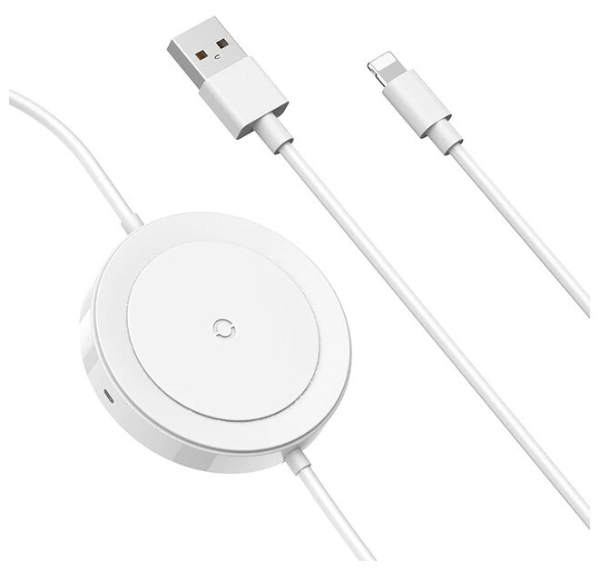 Кабель WXCA-02 Baseus iP Cable Wireless Charger White,Белый