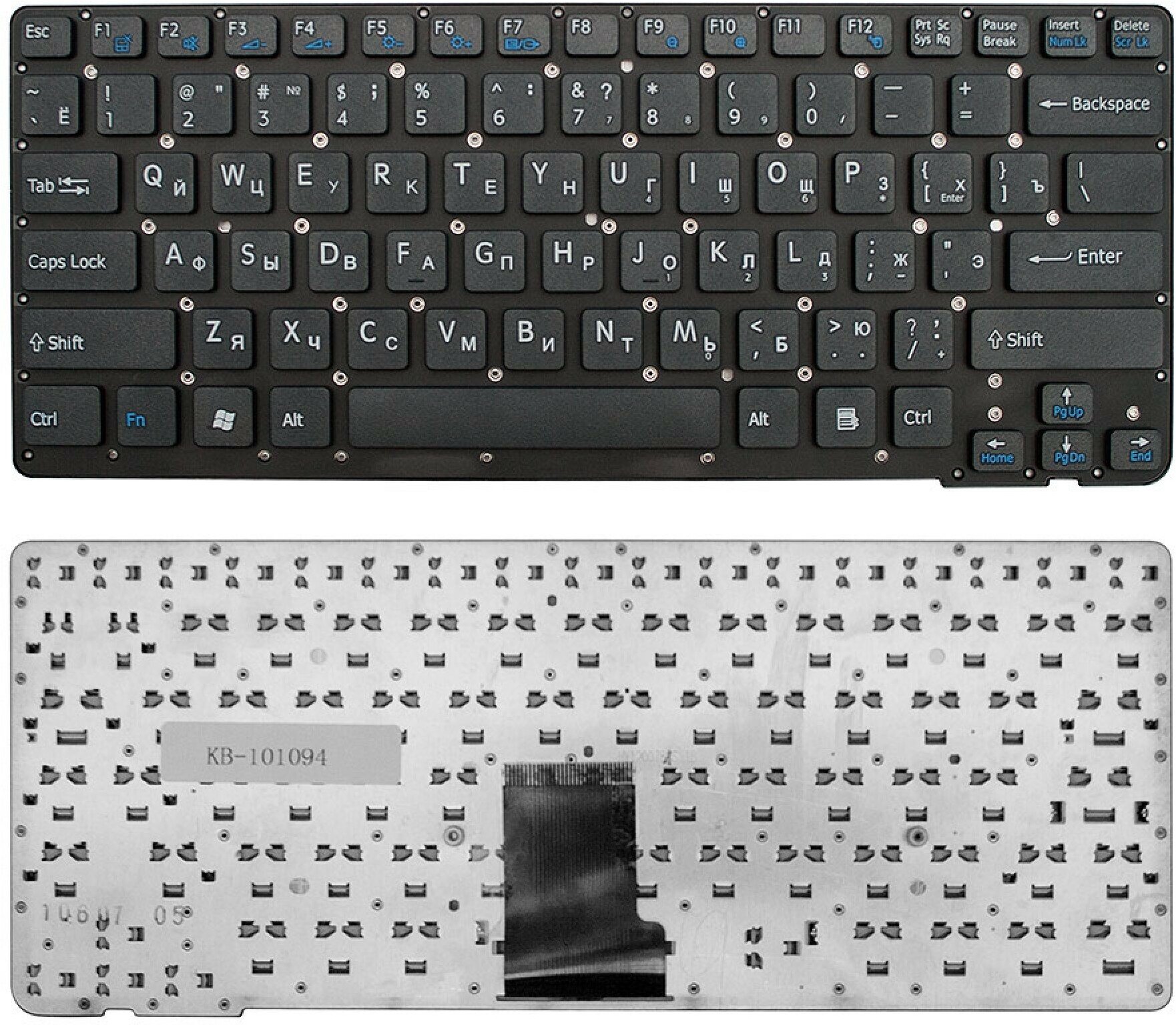 Клавиатура для ноутбука Sony Vaio VPC-CA VPC-SA черная без рамки