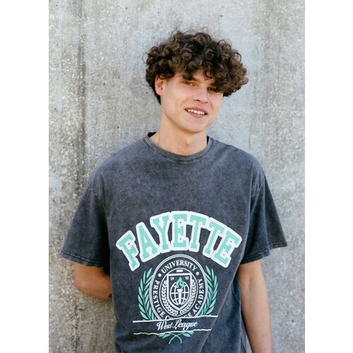 фото Футболка мужская dubs оверсайз, серая, с принтом