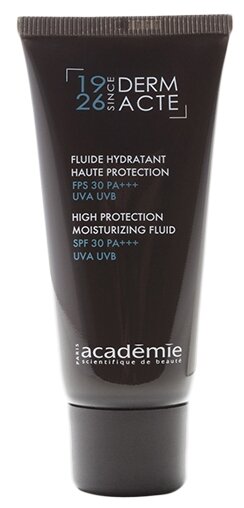 Academie Derm Acte High Protection Moisturizing Fluid Увлажняющая защитная эмульсия SPF 30 для лица, шеи и области декольте, 40 мл