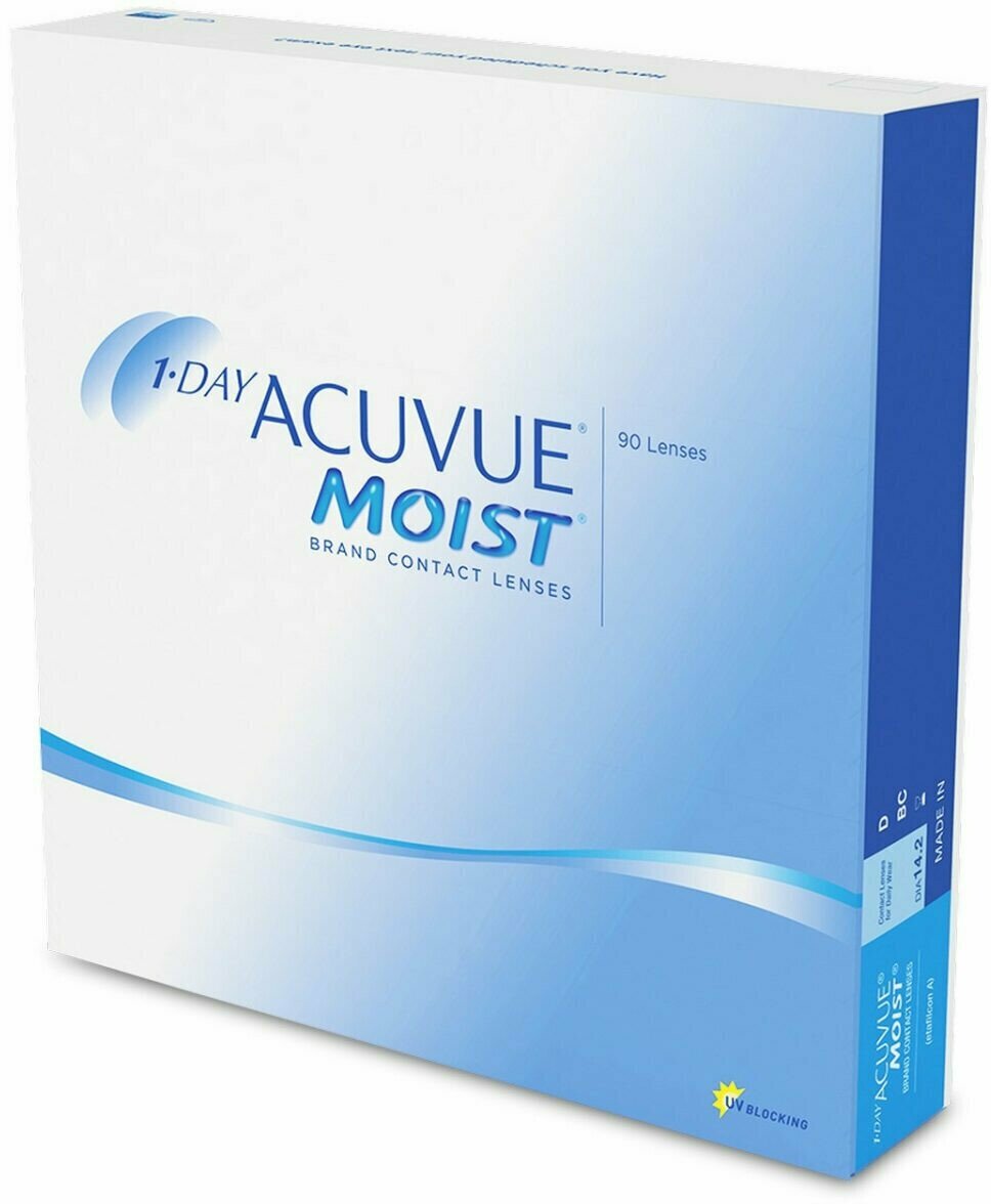 1-Day Acuvue Moist (90 линз) (+1.75/9.0)