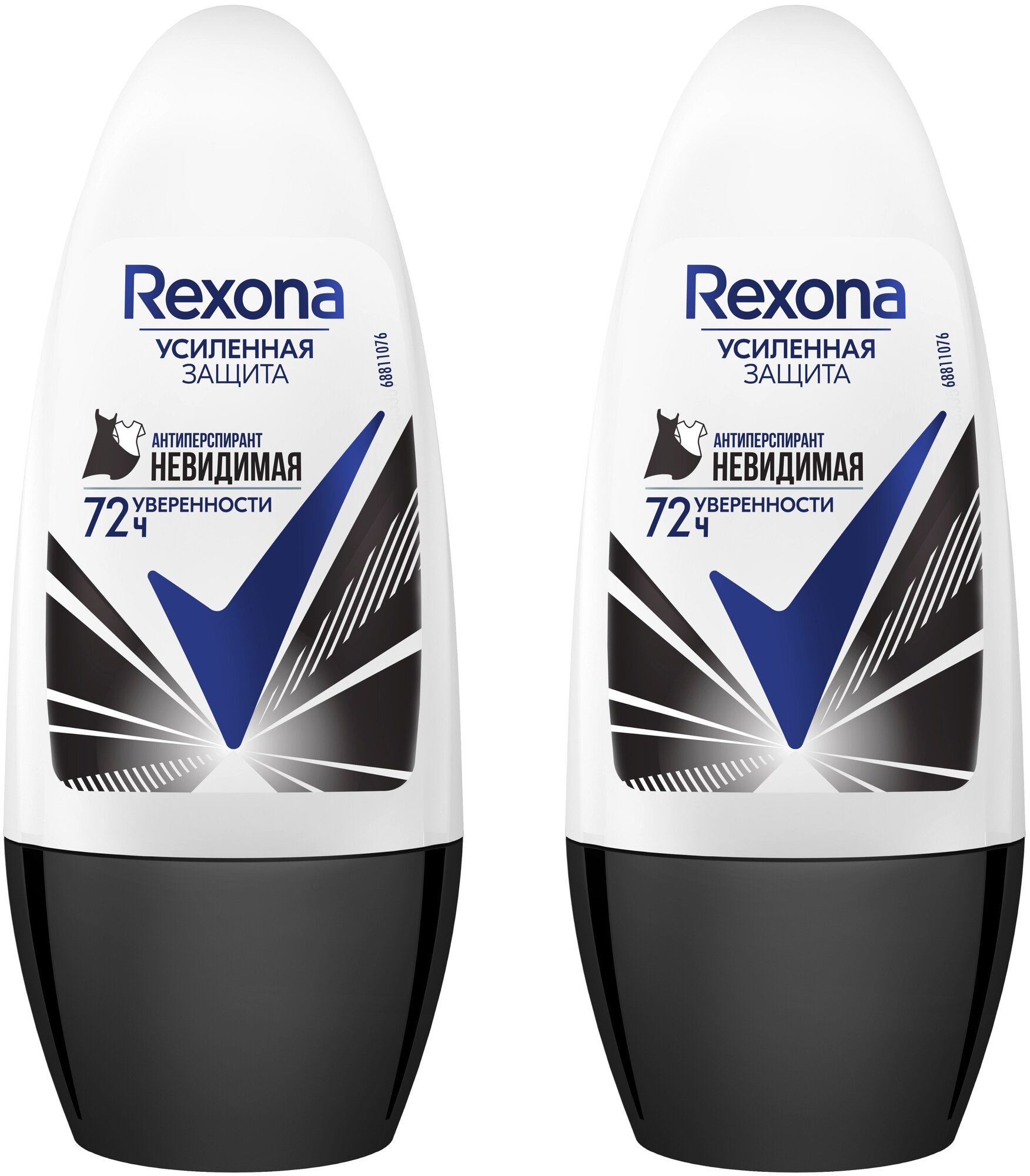 REXONA Део-шарик кристалл Невидимая защита на чёрном и белом 50мл (2 шт в наборе)