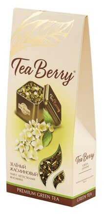 Чай зеленый листовой Tea Berry "Зеленый жасминовый" (Моли Хуа Ча) 100гр - фотография № 1