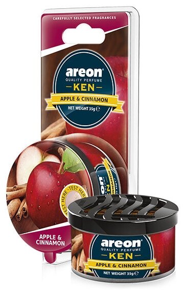 AREON Ароматизатор для автомобиля Ken Blister Apple&Cinnamon AKB08 35 г