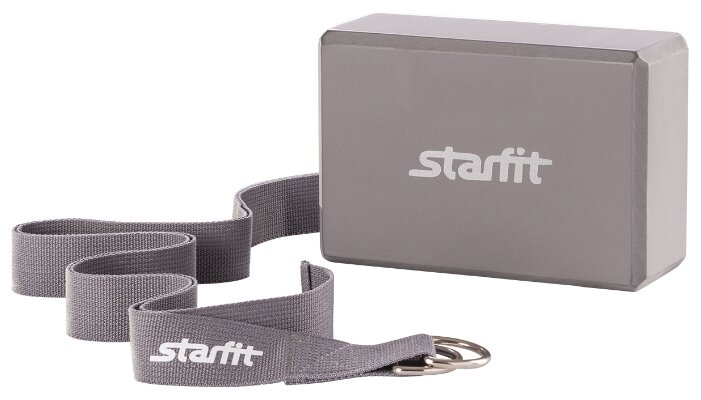 Купить Набор для йоги Starfit FA-104 серый по низкой цене с доставкой из Яндекс.Маркета