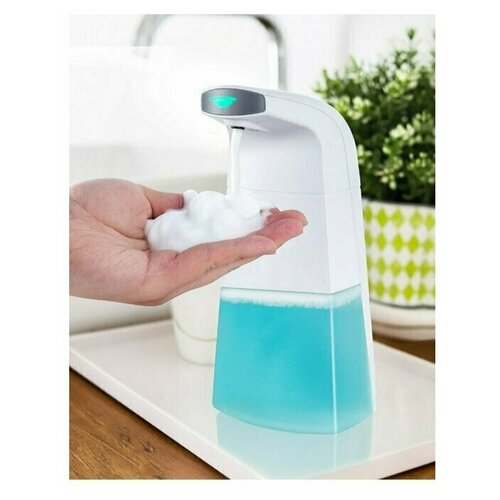 Автоматический сенсорный дозатор для жидкого мыла EnergyDay/ Диспенсер для мыла, белый 350мл