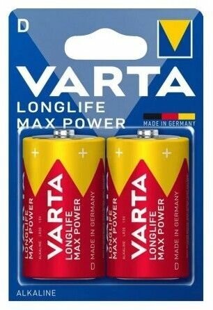 Батарейка Varta LONGLIFE MAX POWER LR20 D BL2 Alkaline 1.5V 2 штуки