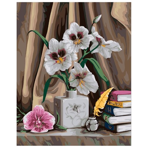 фото Раскрашивание, раскраски "фрея" pkw-1 54 набор для раскрашивания по номерам (по дереву) 40 х 50 см "элегантные орхидеи"