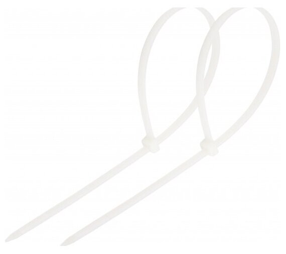 Хомут-стяжка нейлоновый кабельный Rexant 450x4.8 мм, белый, 100 шт.