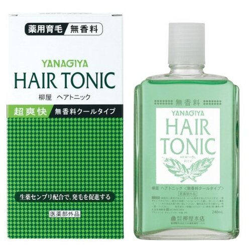 Yanagiya Лечебный тоник для роста волос Hair Tonic 240 мл, Япония / Средство для роста волос, уменьшение выпадения, активатор