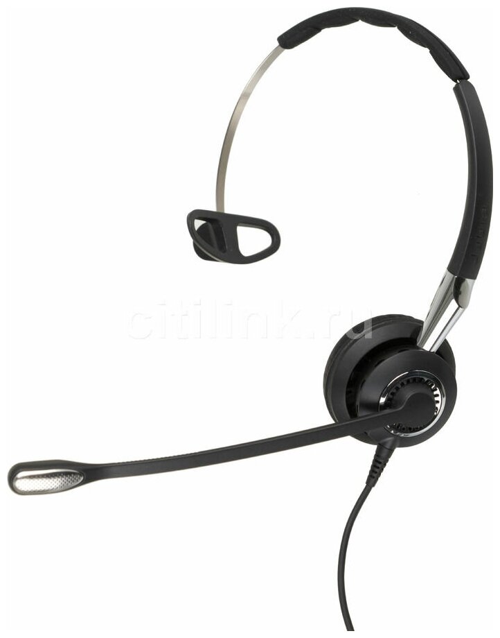 Гарнитура Jabra BIZ 2400 II Mono QD, для телефона, накладные, проводные QD, черный [2486-820-209]