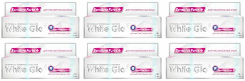 White Glo Зубная паста Sensetive Forte +, Отбеливающая, для чувствительных зубов, 24 гр, 6 штук