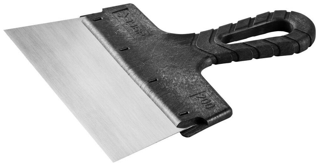 Фасадный стальной шпатель ЗУБР Сталь 200 мм пластиковая ручка (10052-20)