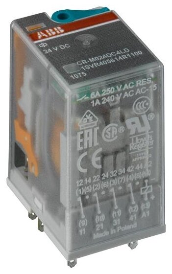 CR-M230AC3 Реле c 3 перекидными контактами 10А 230B АС ABB, 1SVR405612R3000