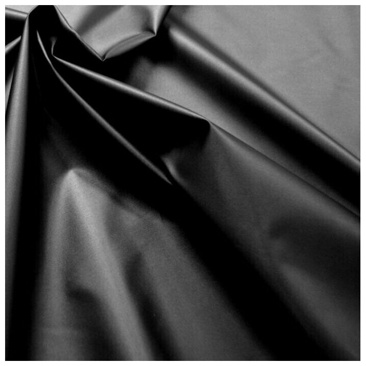 Ткань курточная плащевка Оксфорд 210D PU 1000 черный ширина 150см длина 100см