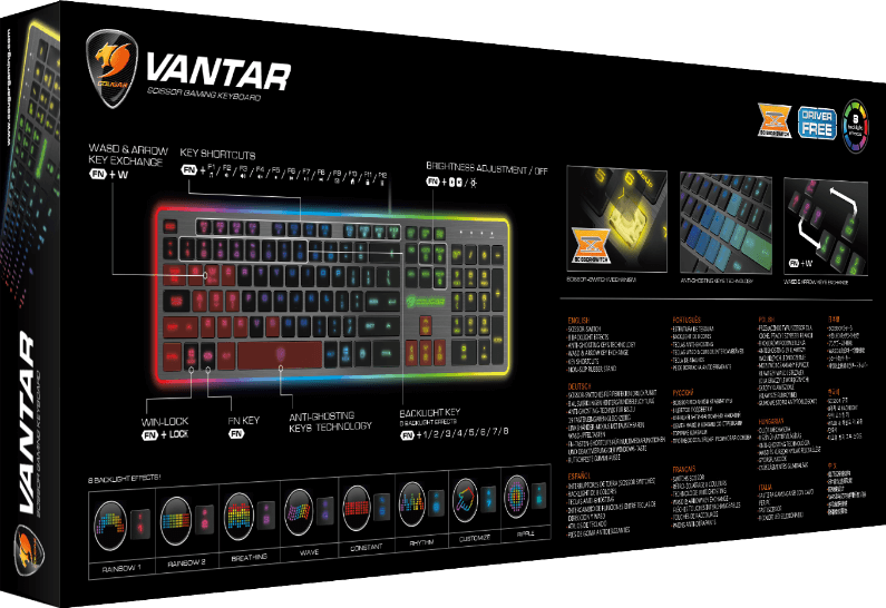 клавиатура Cougar VANTAR Black USB - фото №9